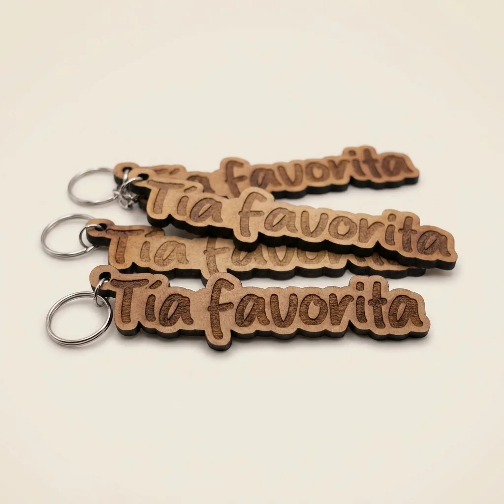 Llavero personalizado con nombre en cursiva (1 línea)