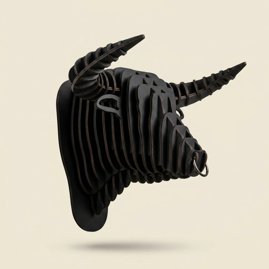 Cabeza de toro 3D decorativa para pared