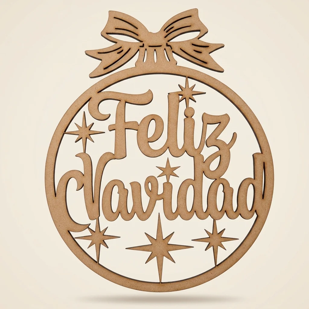 Ornamento navideño bola "Feliz Navidad"