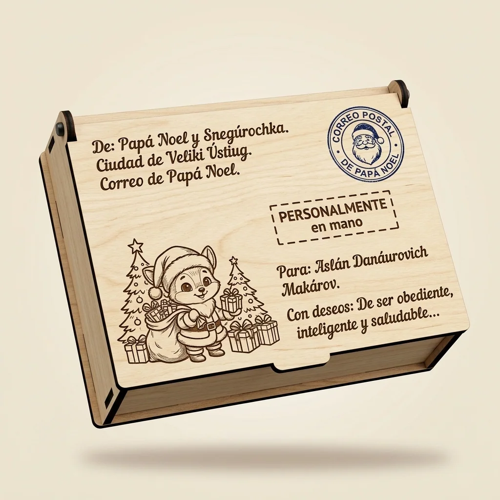 Caja navideña personalizada Papá Noel