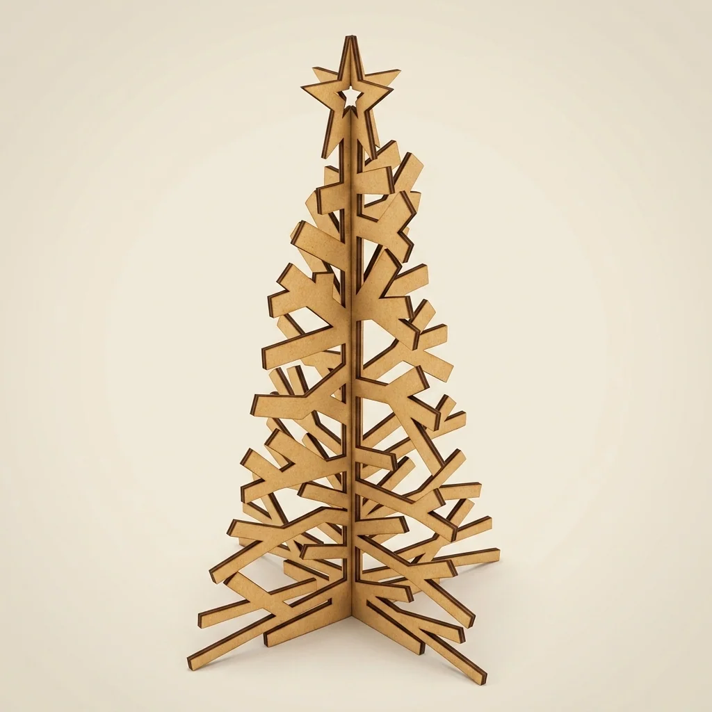Árbol de Navidad armable con ramas y estrella